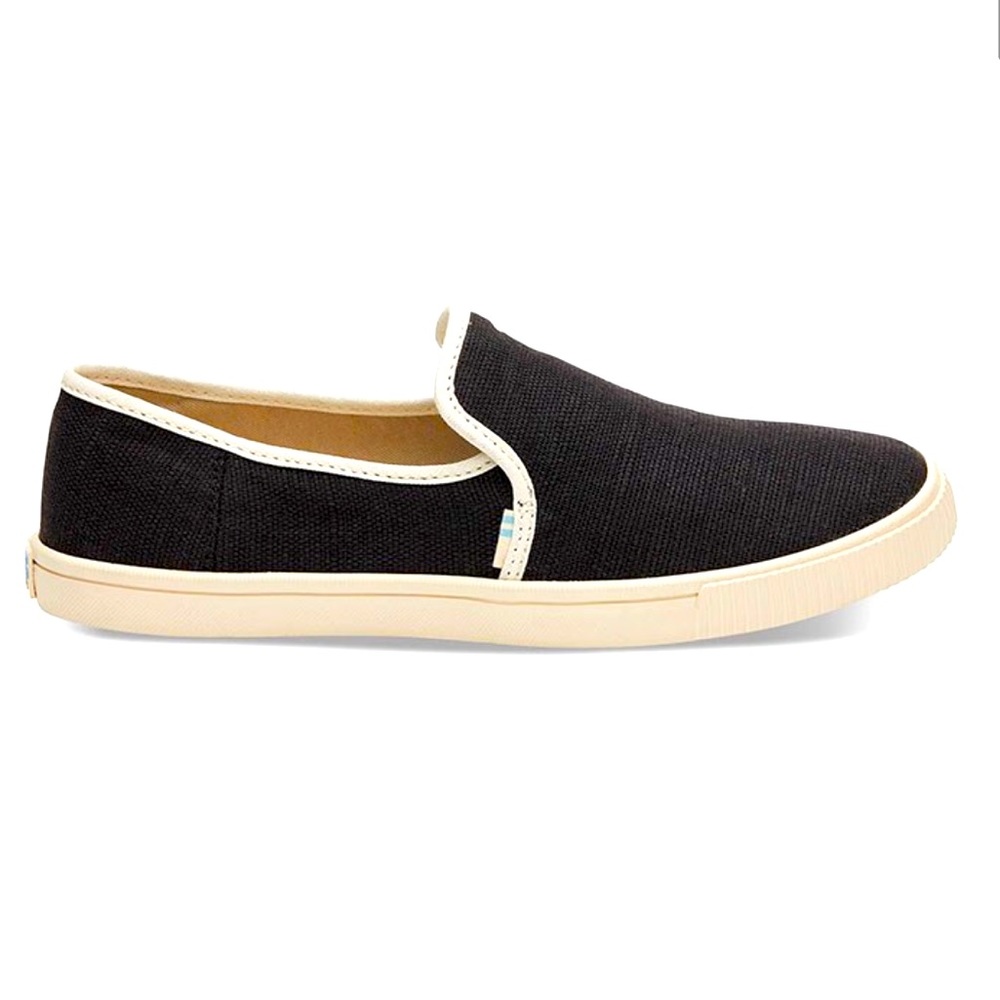 Toms Black Heritage Canvas Clemente Slips-On